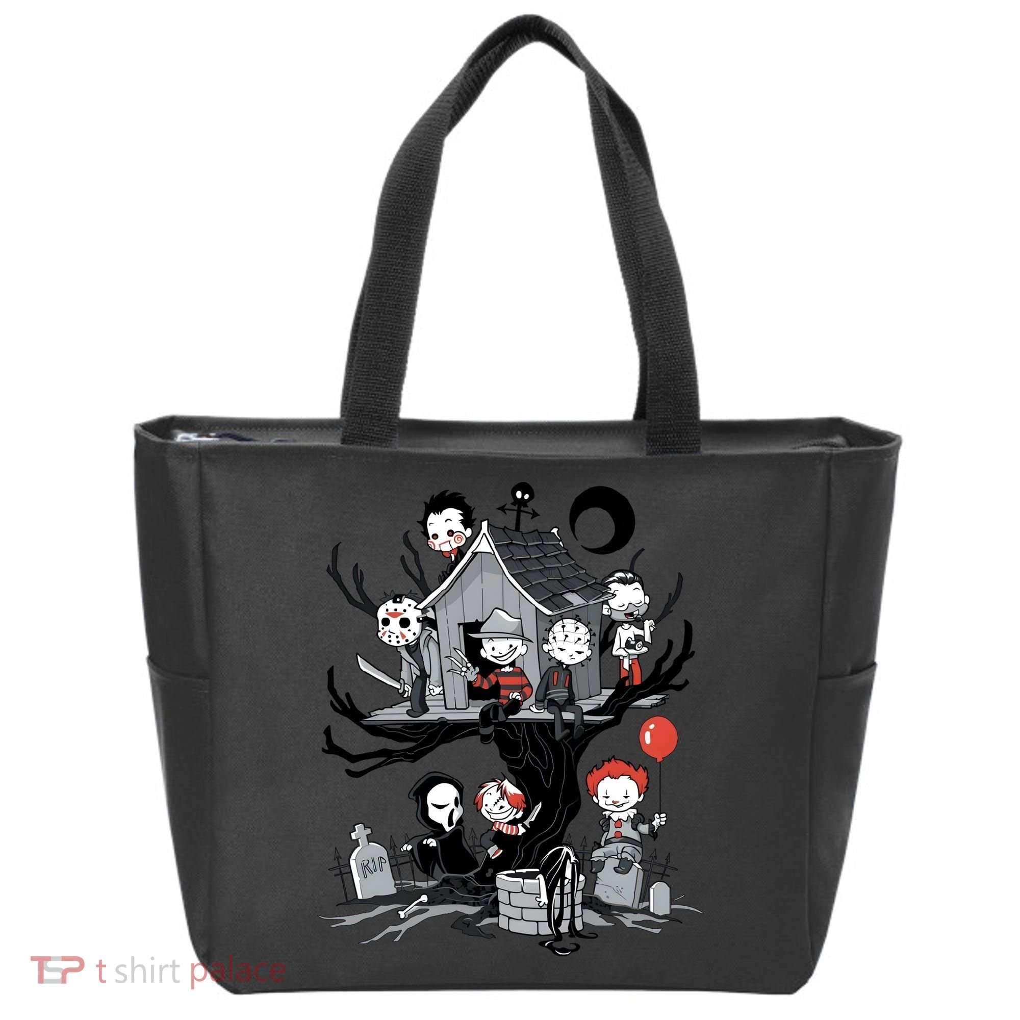 Halloween Kids Movie Famous Killers Tree House Horror Character Tote Bag