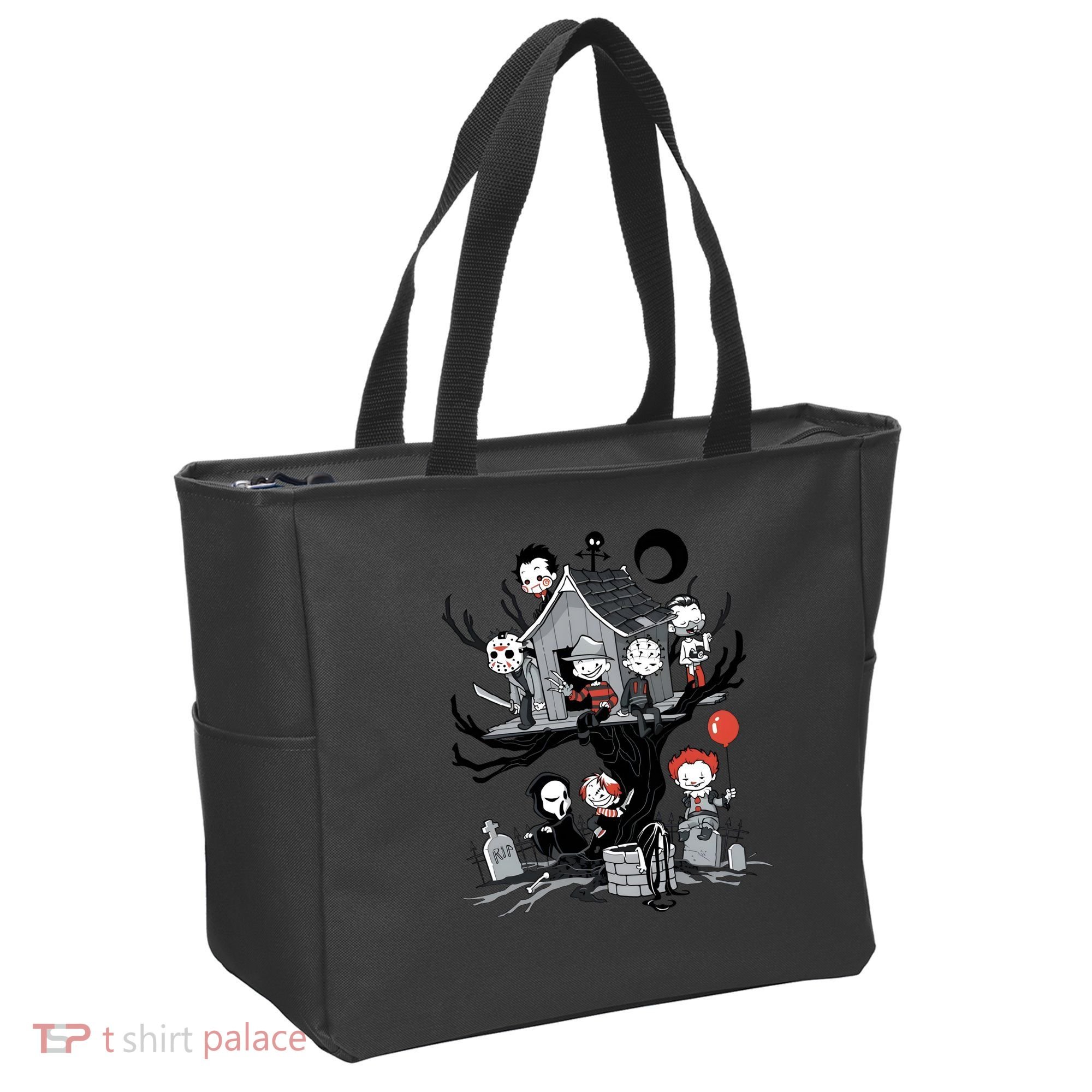 Halloween Kids Movie Famous Killers Tree House Horror Character Tote Bag