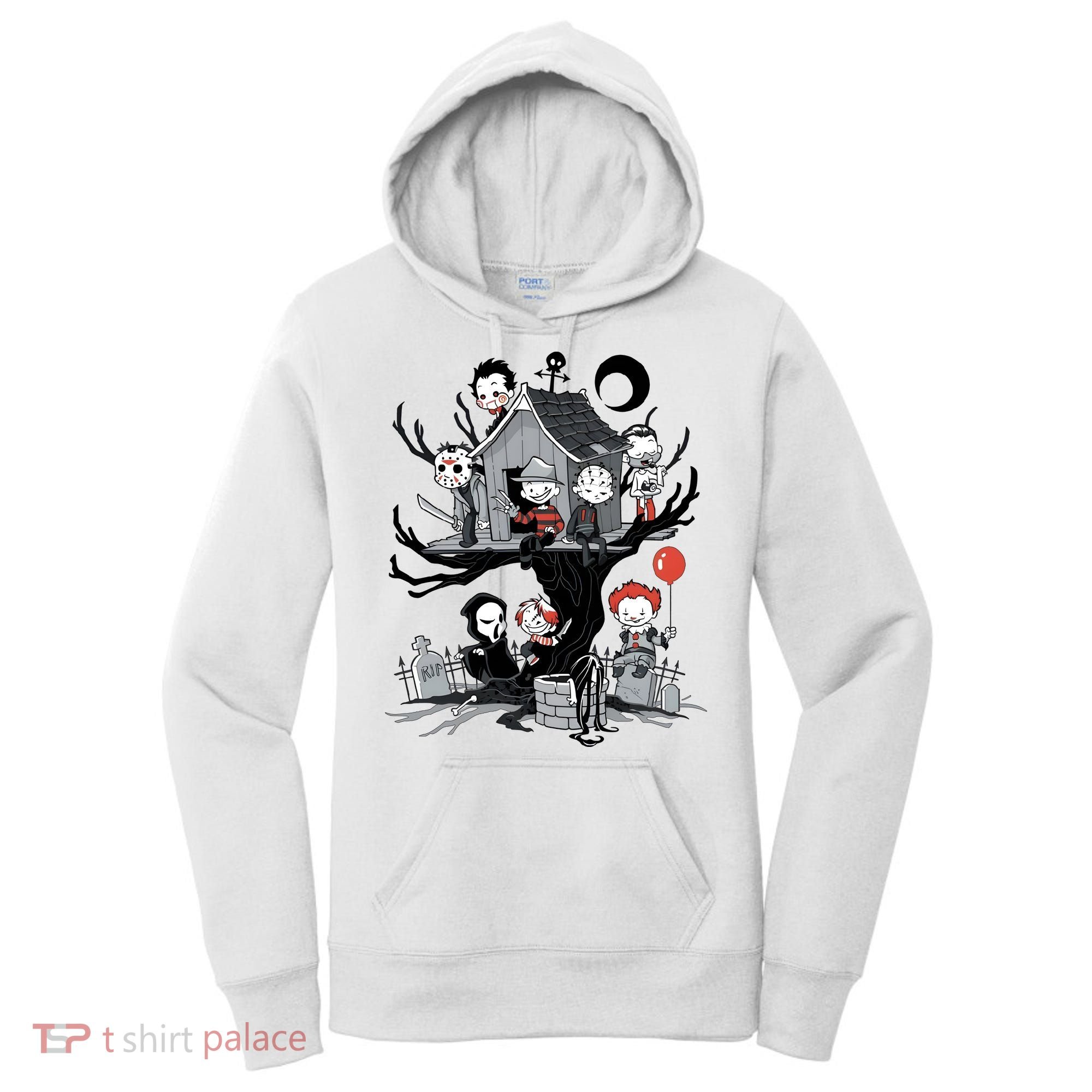 Halloween Kids Movie Famous Killers Tree House Horror Character Women's Hoodie