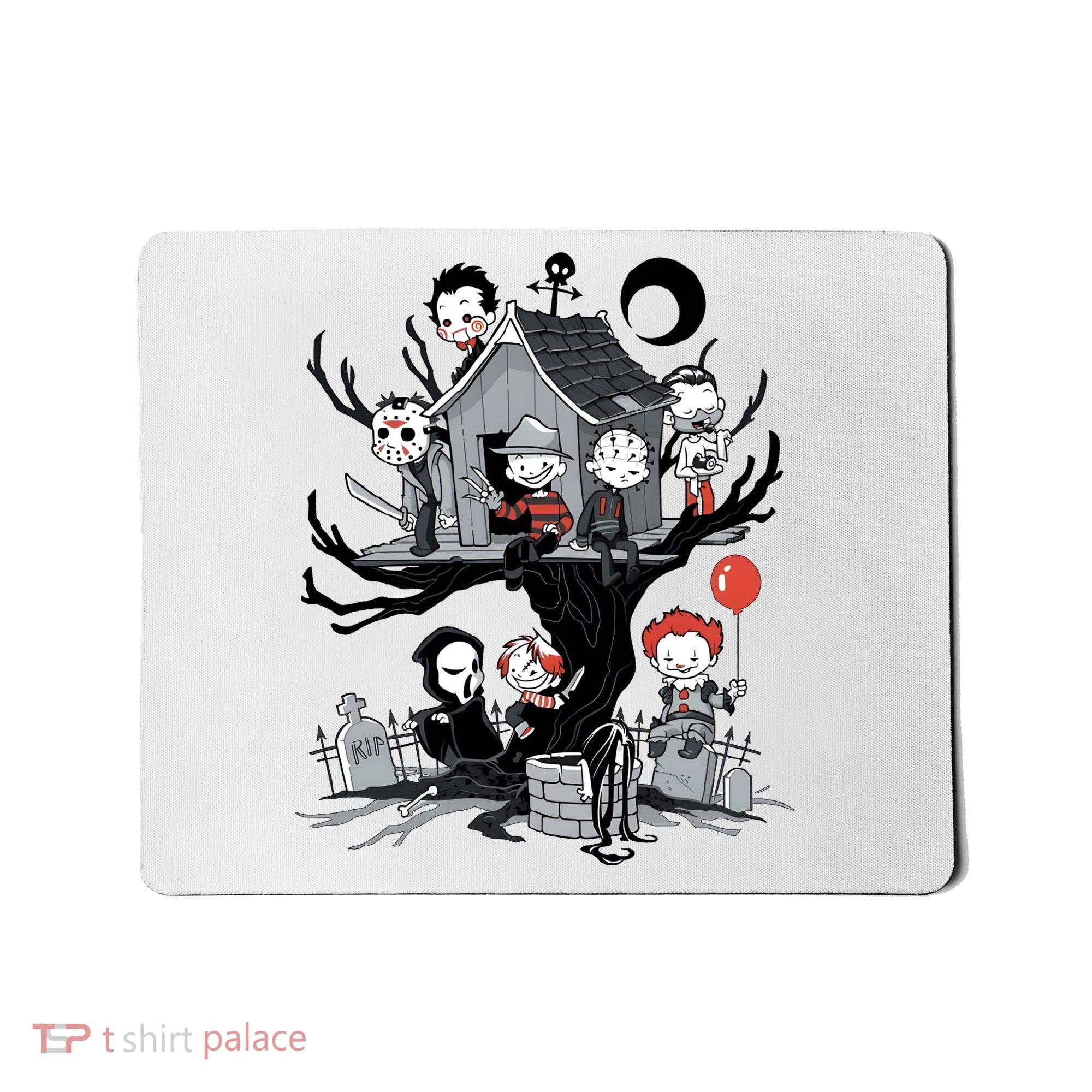 Halloween Kids Movie Famous Killers Tree House Horror Character Mousepad