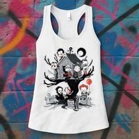 Halloween Kids Movie Famous Killers Tree House Horror Character Women's Tank Top thumb 3