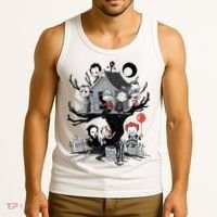 Halloween Kids Movie Famous Killers Tree House Horror Character Tank Top thumb 3