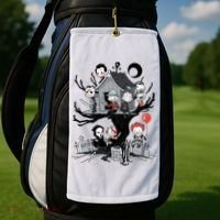 Halloween Kids Movie Famous Killers Tree House Horror Character Golf Towel thumb 2