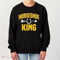 Horseshoe King Pitching Horse Lover Ferrier Women's Sweatshirt thumb 0