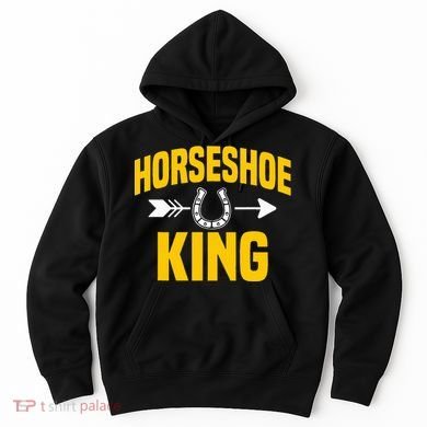 Horseshoe King Pitching Horse Lover Ferrier Hoodie