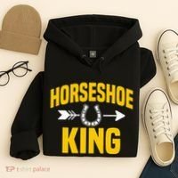 Horseshoe King Pitching Horse Lover Ferrier Hoodie thumb 4
