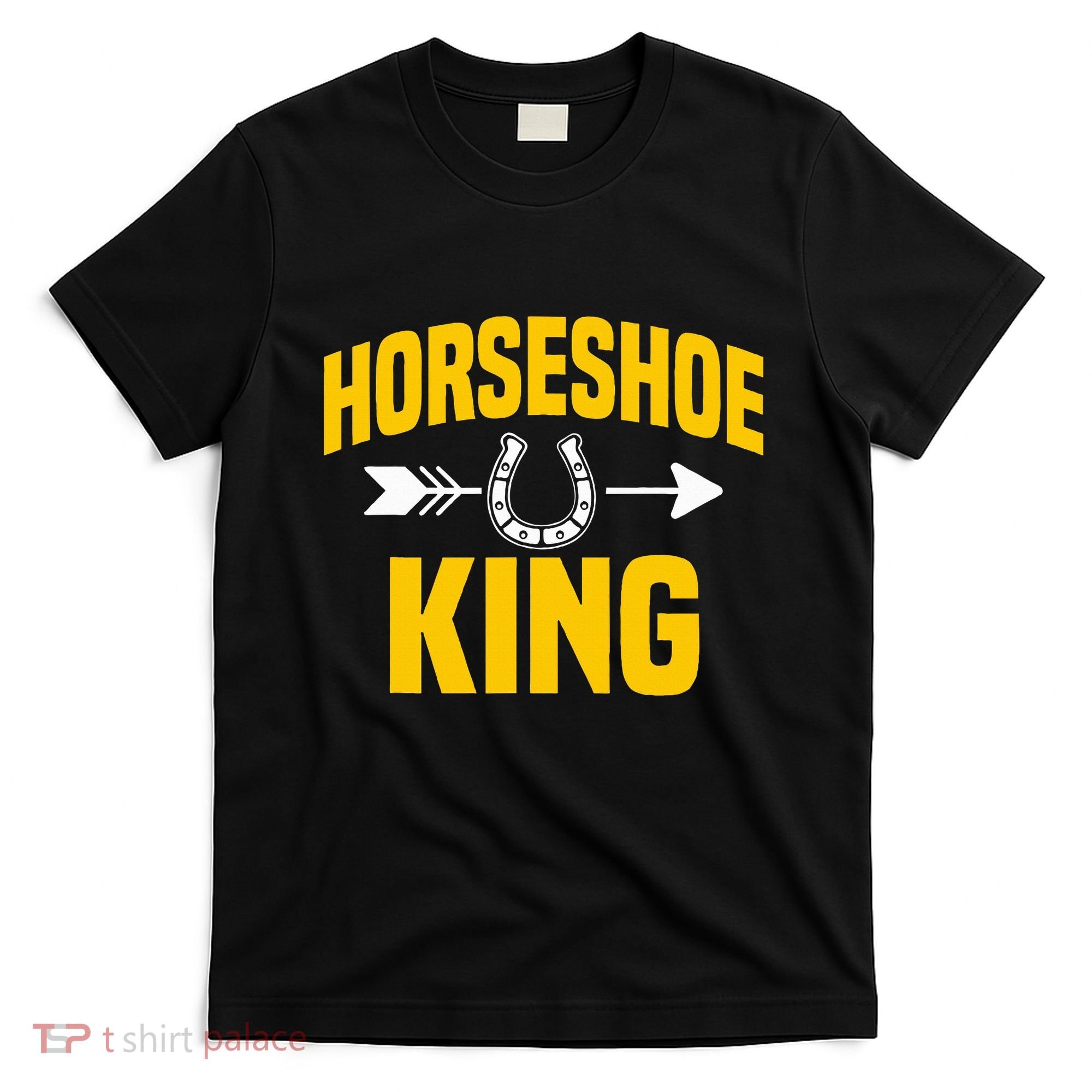 Horseshoe King Pitching Horse Lover Ferrier T-Shirt