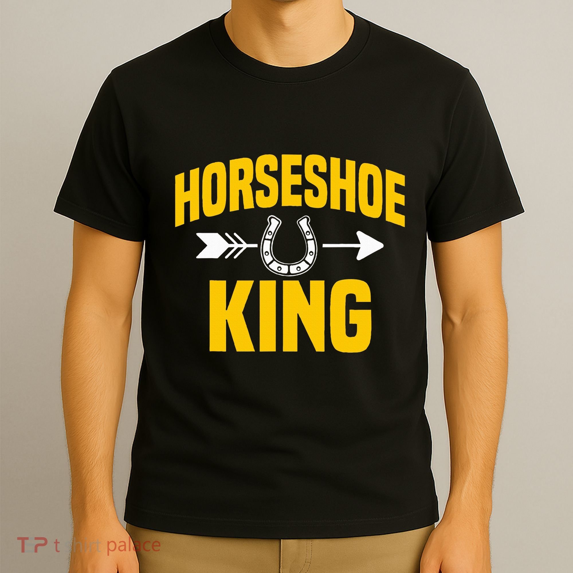 Horseshoe King Pitching Horse Lover Ferrier T-Shirt