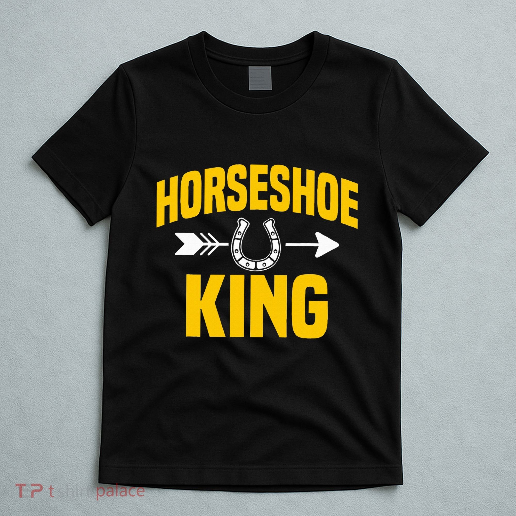 Horseshoe King Pitching Horse Lover Ferrier T-Shirt