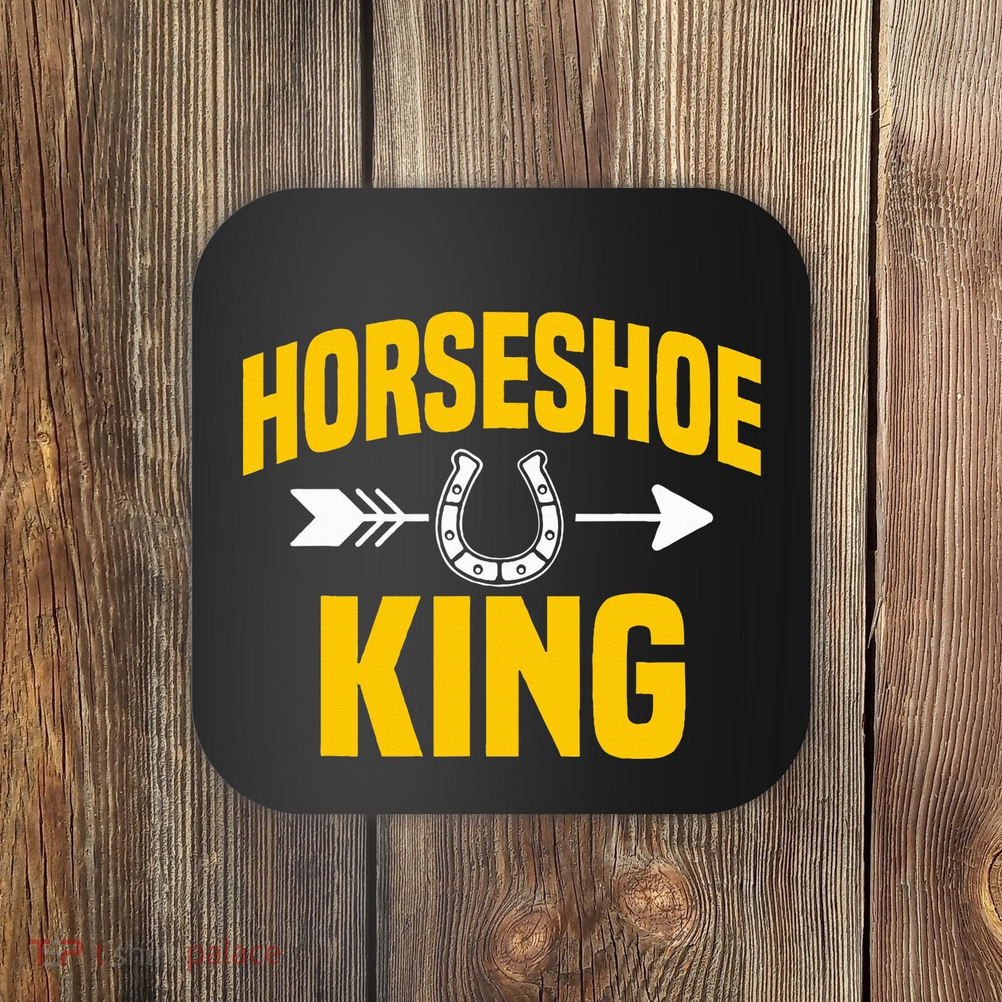 Horseshoe King Pitching Horse Lover Ferrier Coaster