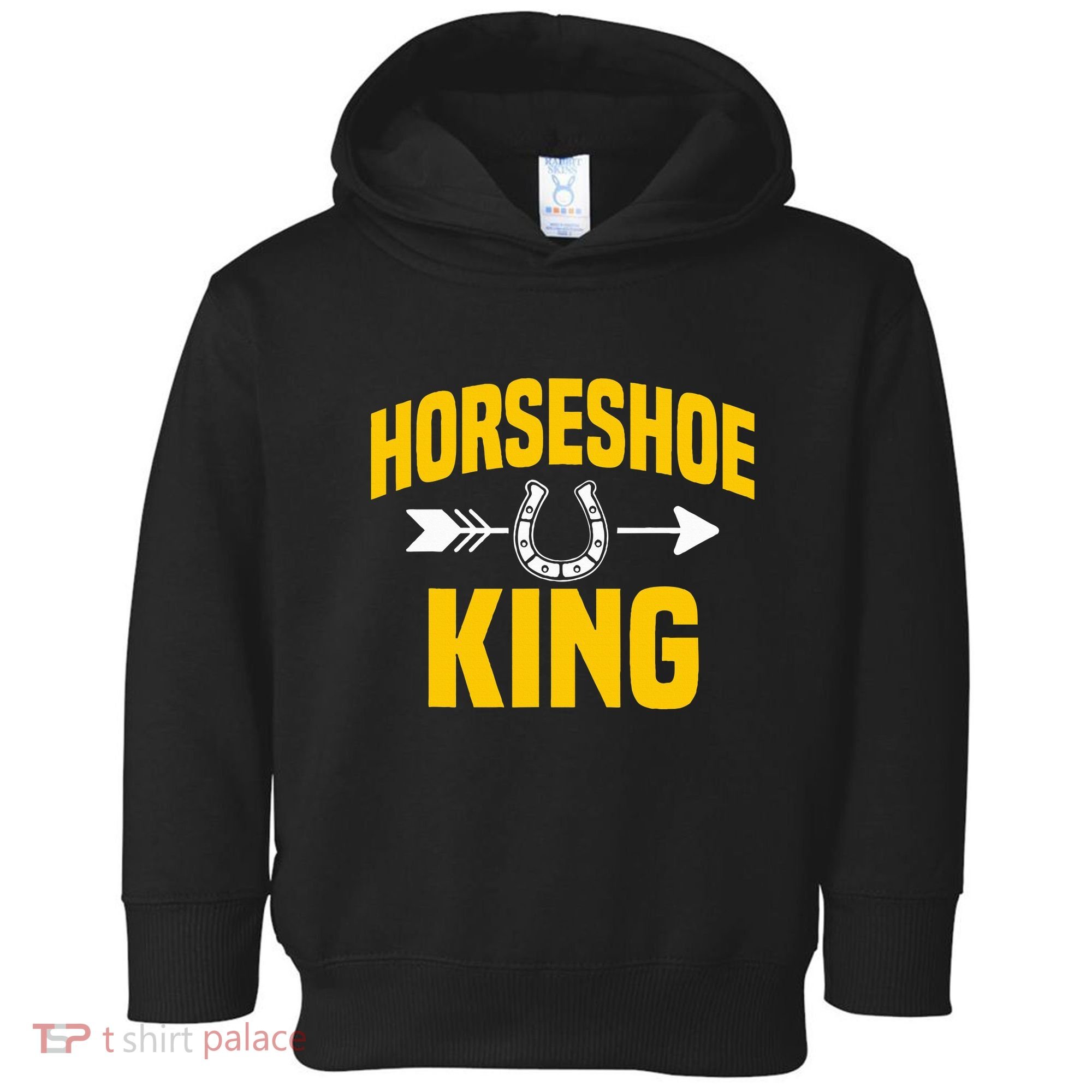 Horseshoe King Pitching Horse Lover Ferrier Toddler Hoodie