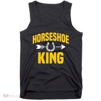 Horseshoe King Pitching Horse Lover Ferrier Tank Top thumb 0