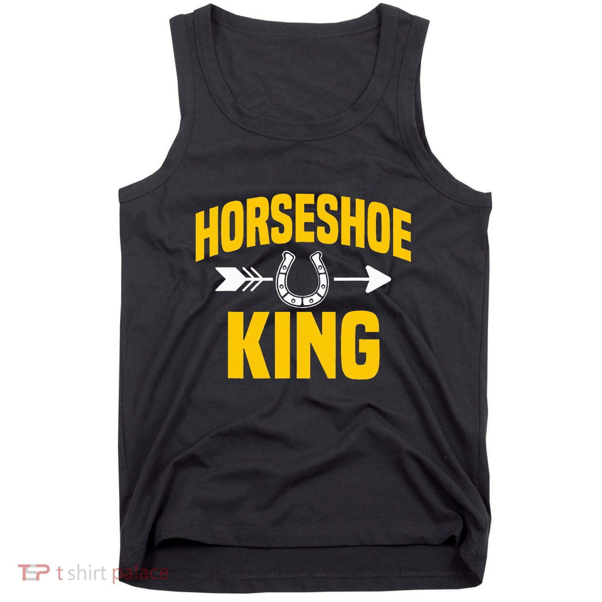 Horseshoe King Pitching Horse Lover Ferrier Tank Top