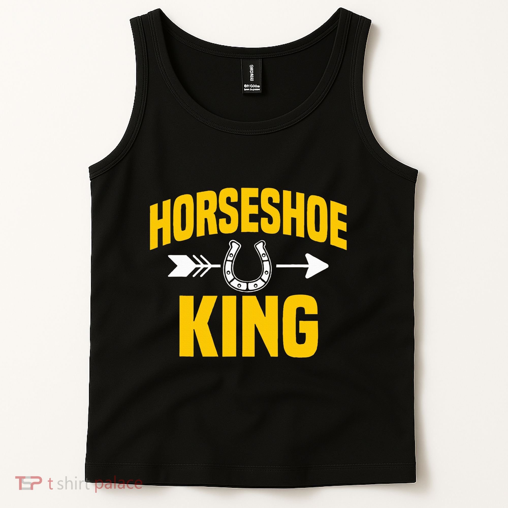Horseshoe King Pitching Horse Lover Ferrier Tank Top