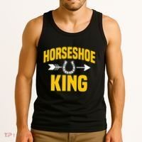 Horseshoe King Pitching Horse Lover Ferrier Tank Top thumb 3
