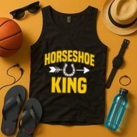 Horseshoe King Pitching Horse Lover Ferrier Tank Top thumb 4