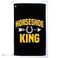 Horseshoe King Pitching Horse Lover Ferrier Golf Towel thumb 0