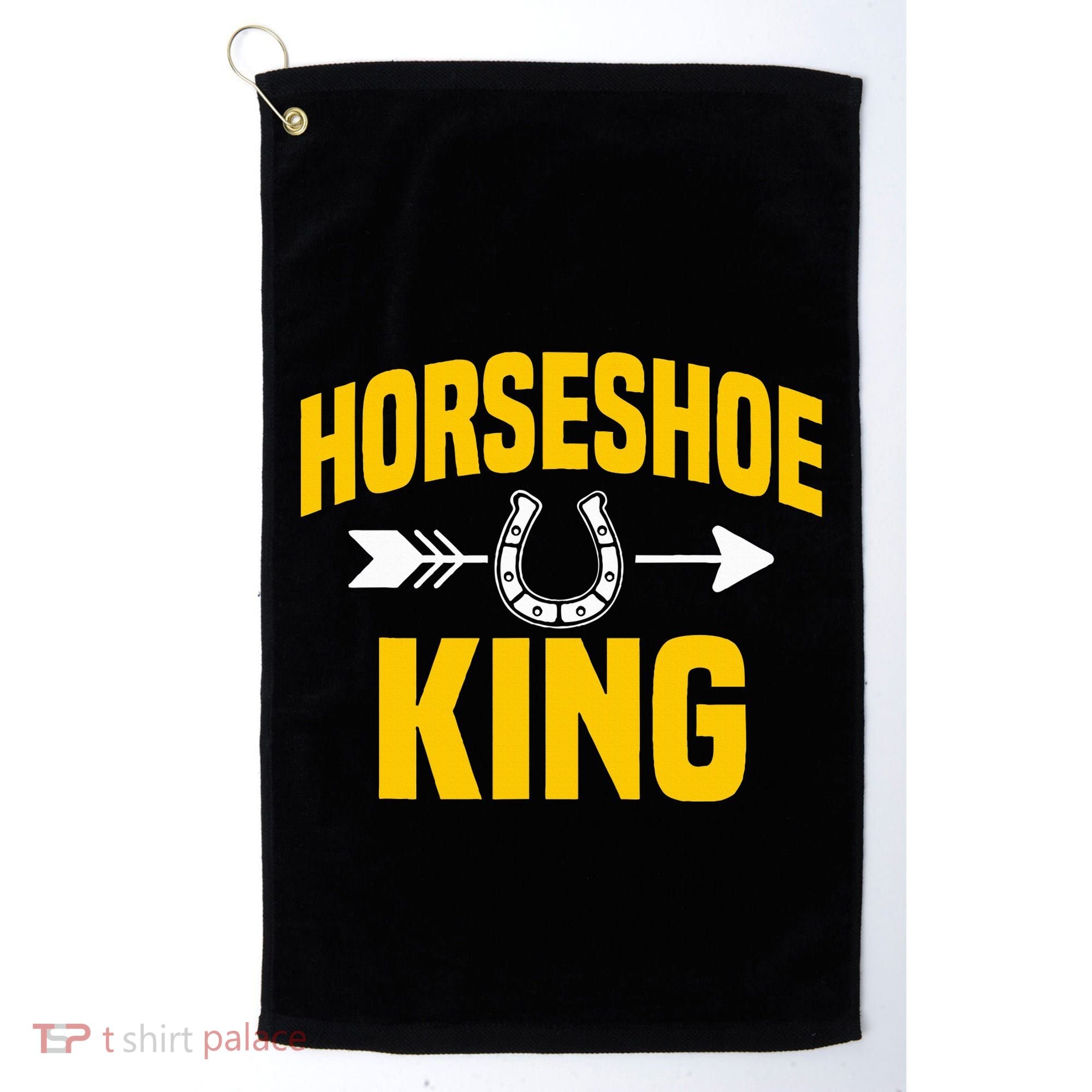 Horseshoe King Pitching Horse Lover Ferrier Golf Towel