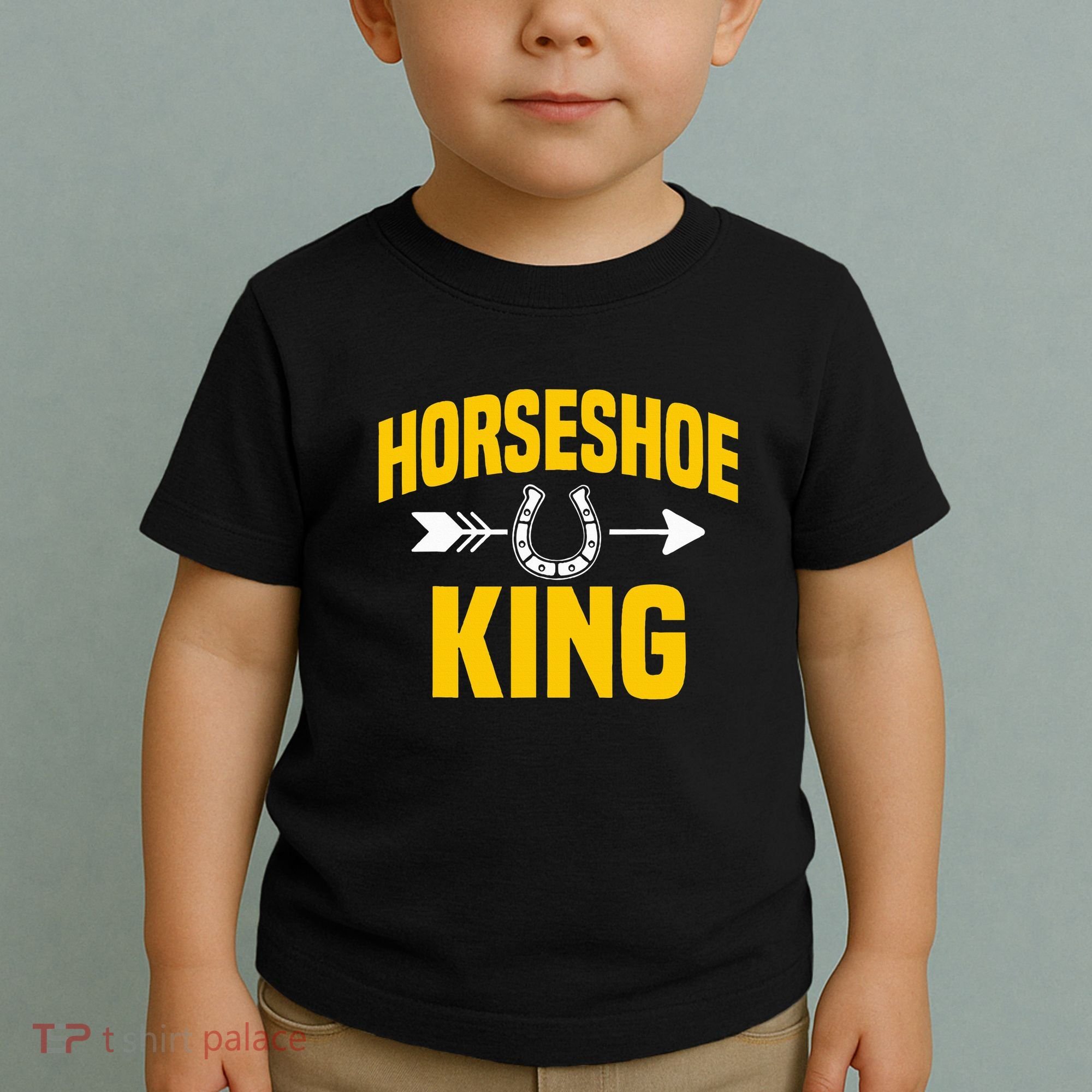 Horseshoe King Pitching Horse Lover Ferrier Toddler T-Shirt