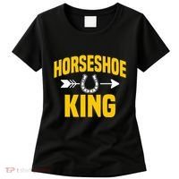 Horseshoe King Pitching Horse Lover Ferrier Women's T-Shirt thumb 0