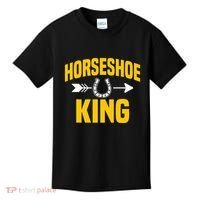 Horseshoe King Pitching Horse Lover Ferrier Kids T-Shirt thumb 0