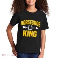 Horseshoe King Pitching Horse Lover Ferrier Kids T-Shirt thumb 2