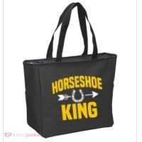 Horseshoe King Pitching Horse Lover Ferrier Tote Bag thumb 2