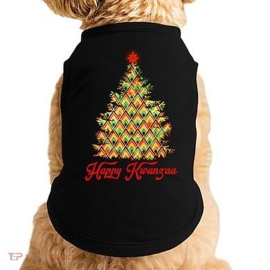 Happy Kwanzaa Pattern Christmas Tree Doggie Tank