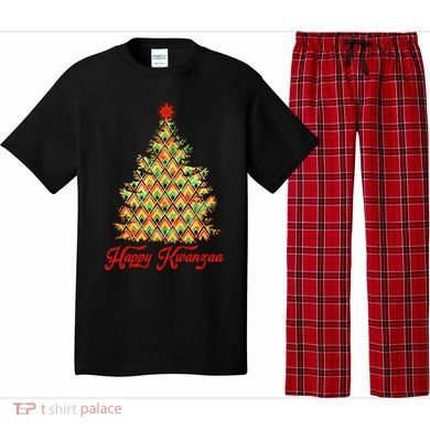 Happy Kwanzaa Pattern Christmas Tree Pajama Set