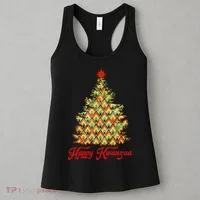 Happy Kwanzaa Pattern Christmas Tree Women's Tank Top thumb 3