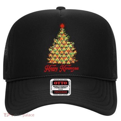 Happy Kwanzaa Pattern Christmas Tree Hat