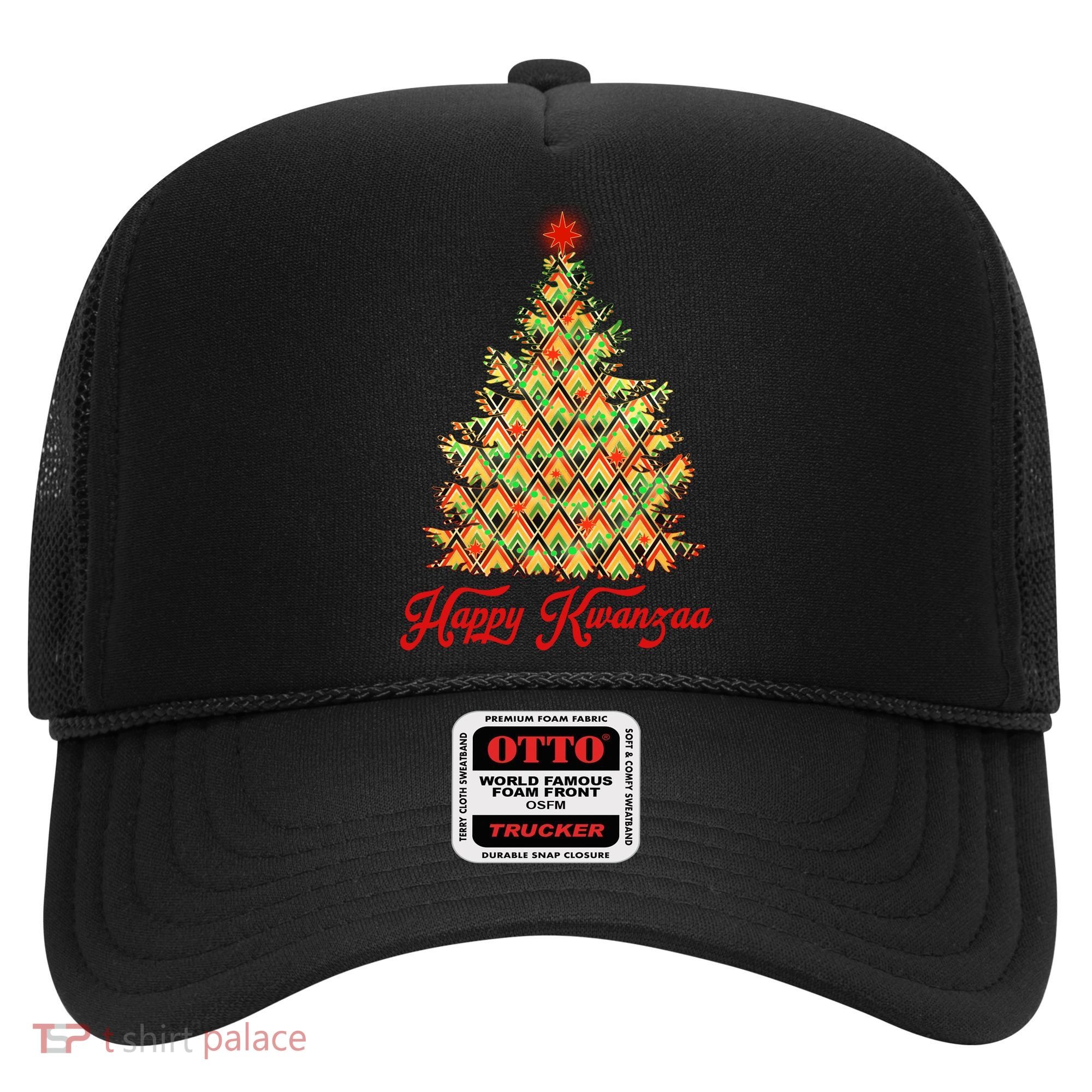 Happy Kwanzaa Pattern Christmas Tree Hat