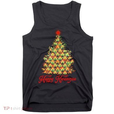 Happy Kwanzaa Pattern Christmas Tree Tank Top