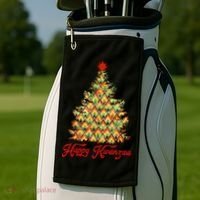 Happy Kwanzaa Pattern Christmas Tree Golf Towel thumb 2