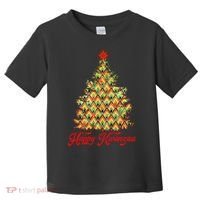 Happy Kwanzaa Pattern Christmas Tree Toddler T-Shirt thumb 0
