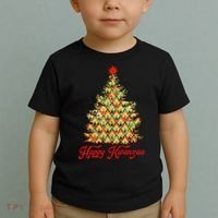 Happy Kwanzaa Pattern Christmas Tree Toddler T-Shirt thumb 2