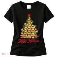 Happy Kwanzaa Pattern Christmas Tree Women's T-Shirt thumb 0