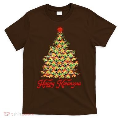 Happy Kwanzaa Pattern Christmas Tree T-Shirt