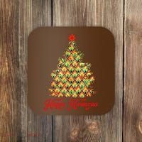 Happy Kwanzaa Pattern Christmas Tree Coaster thumb 0