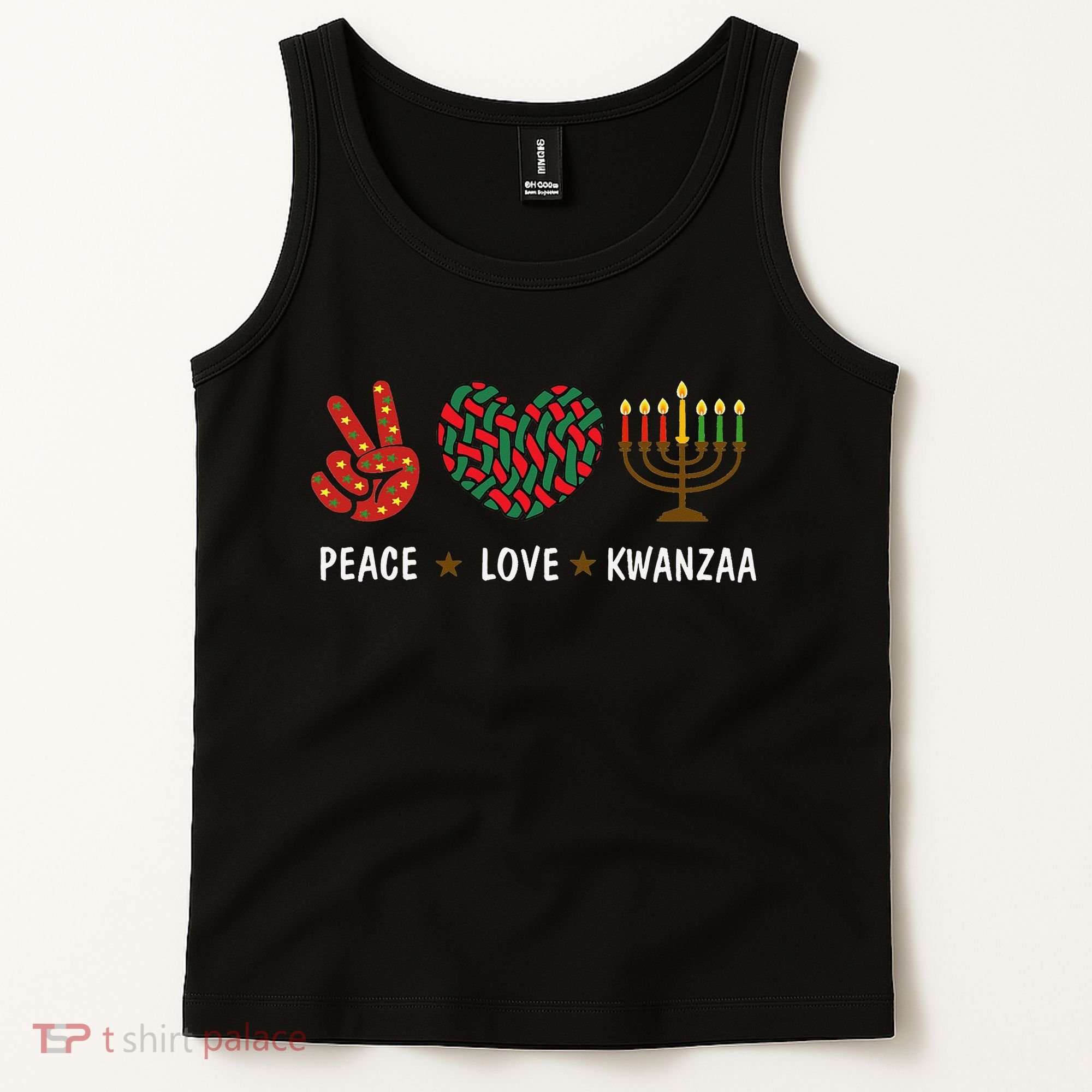 Happy Kwanzaa Peace Love Kwanzaa African Tank Top