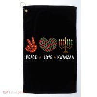 Happy Kwanzaa Peace Love Kwanzaa African Golf Towel thumb 0
