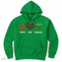 Happy Kwanzaa Peace Love Kwanzaa African Hoodie thumb 0