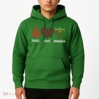 Happy Kwanzaa Peace Love Kwanzaa African Hoodie thumb 2
