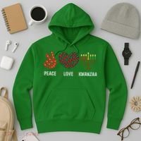 Happy Kwanzaa Peace Love Kwanzaa African Hoodie thumb 3