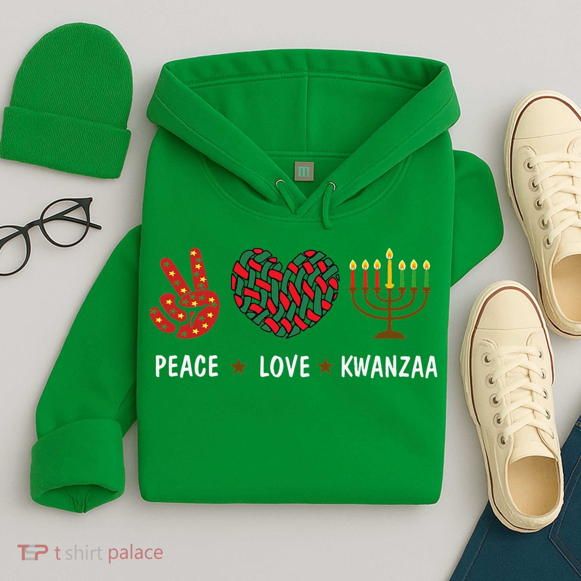 Happy Kwanzaa Peace Love Kwanzaa African Hoodie