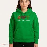 Happy Kwanzaa Peace Love Kwanzaa African Hoodie thumb 5