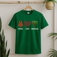 Happy Kwanzaa Peace Love Kwanzaa African T-Shirt thumb 2