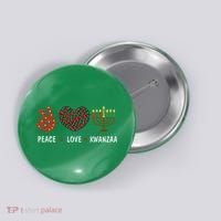 Happy Kwanzaa Peace Love Kwanzaa African Button thumb 0