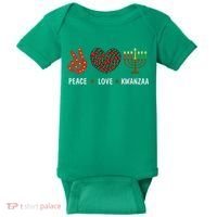 Happy Kwanzaa Peace Love Kwanzaa African Baby Bodysuit thumb 0