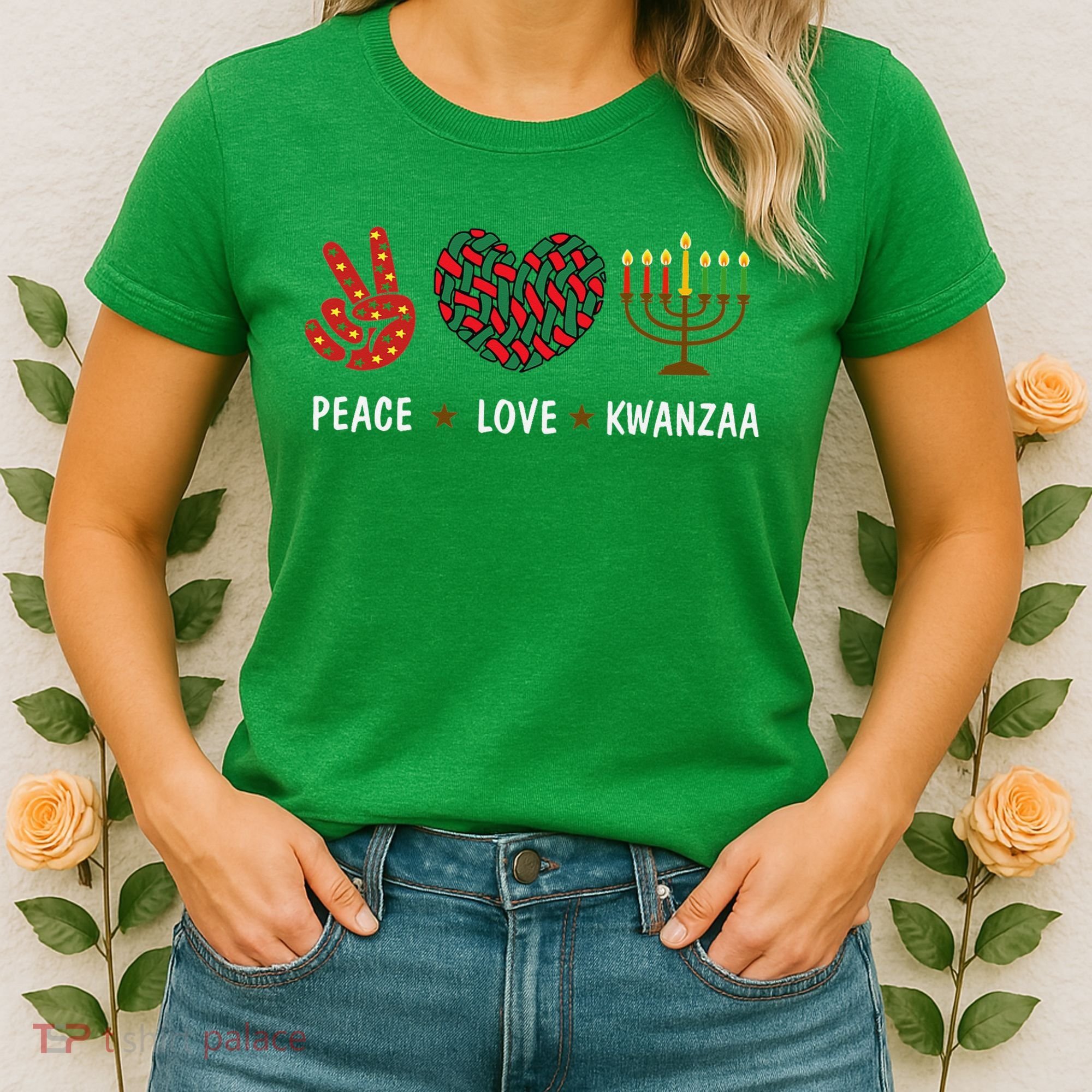 Happy Kwanzaa Peace Love Kwanzaa African Women's T-Shirt